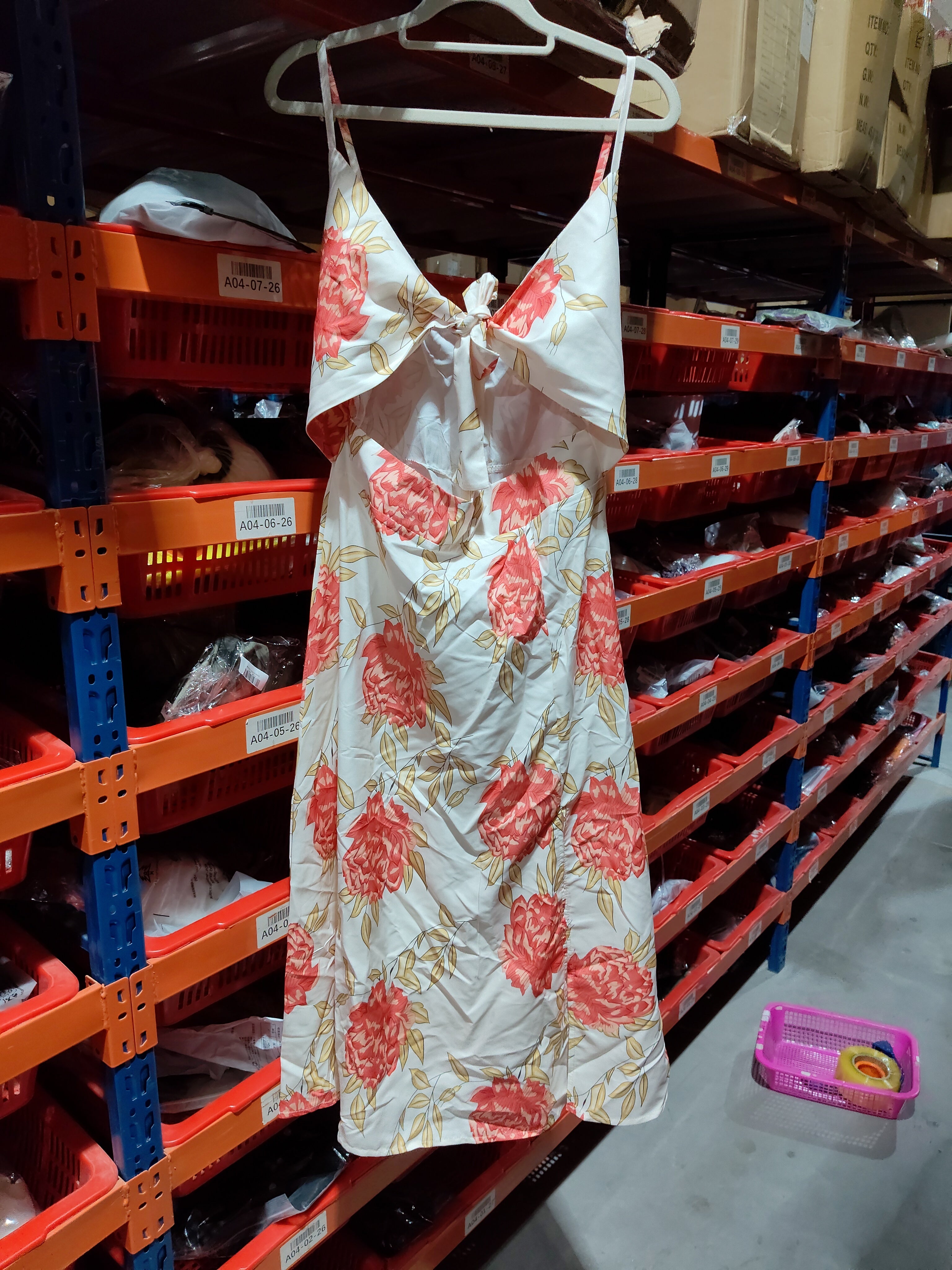 Flower Print Split Dress With Hollow Bowknot Design Ins Fashion Sleeveless Beach Dresses Summer Women's Clothing