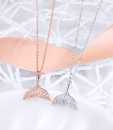 Ocean Grace Fishtail Necklace – 925 Sterling Silver