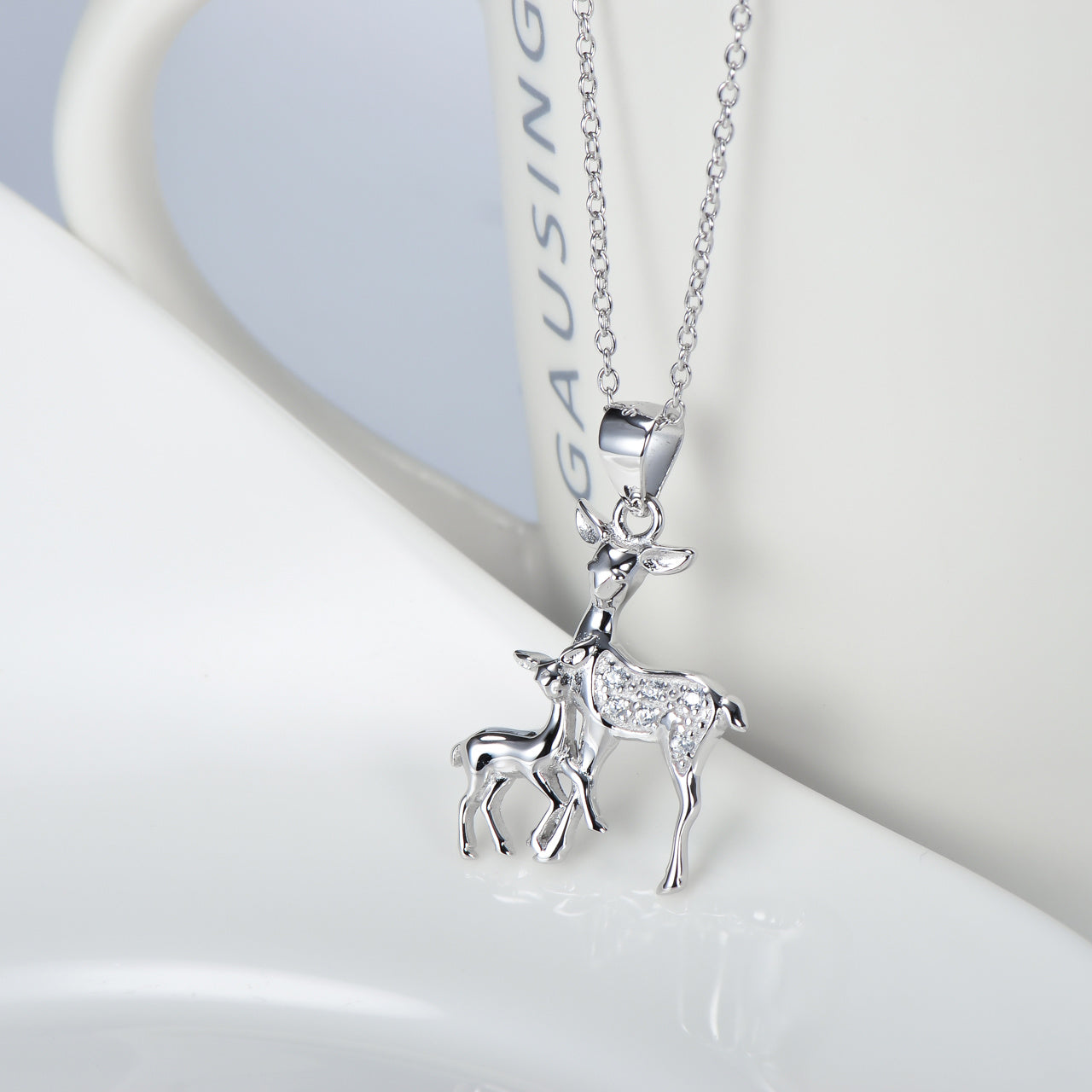 Fawn-Shaped 925 Silver Necklace