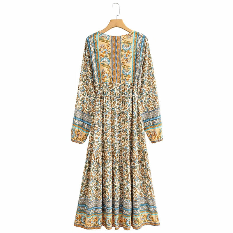 Romantic Lace-Up Floral Dresses