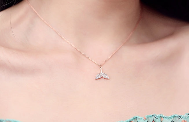 Ocean Grace Fishtail Necklace – 925 Sterling Silver