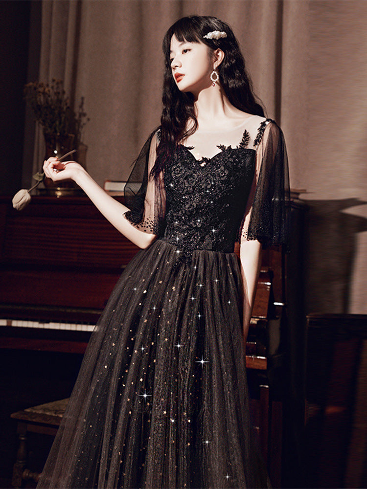 Elegant Black French Dinner Dresses