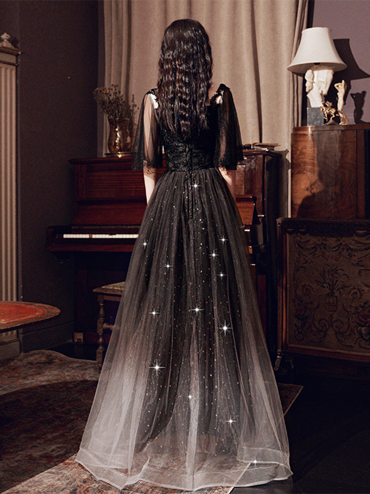 Elegant Black French Dinner Dresses