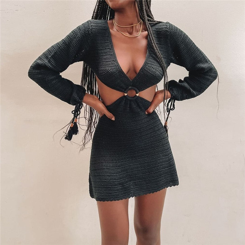 Chic Solid Cotton Lace Dress – Designed for Every Beautiful Curve