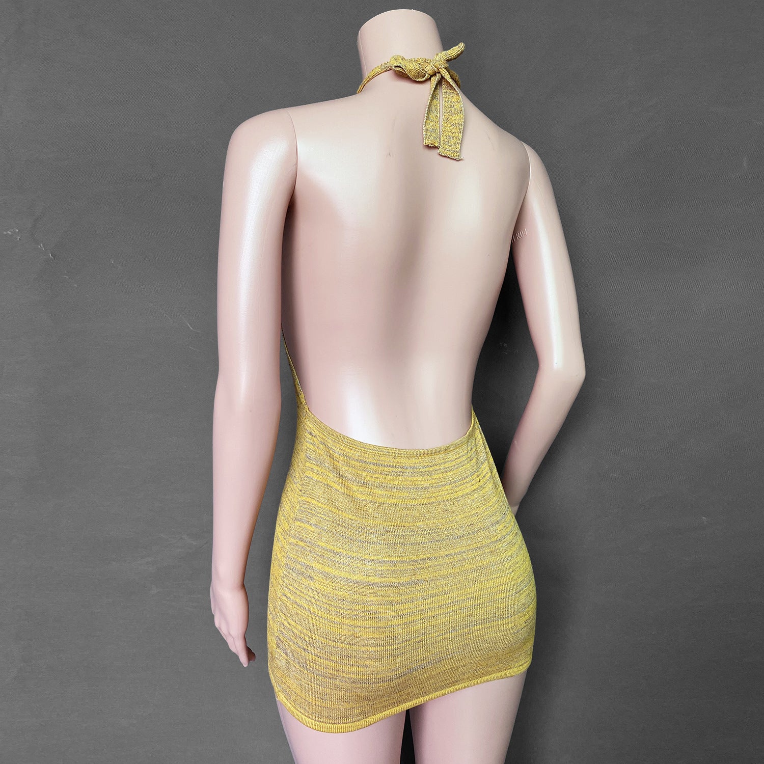 Sexy Halter Backless Bodycon Mini Dress