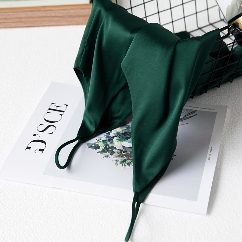 Explosive Summer Imitation Silk Camisole Bottoming Silk V-Neck Halter Sleeveless Camisole