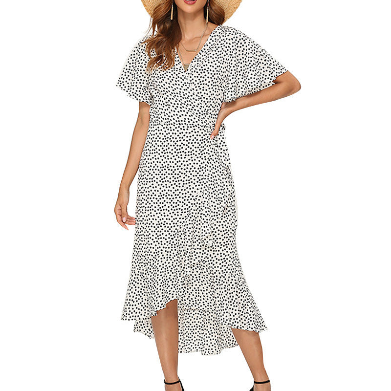 Women’s Printed Chiffon Maxi Dress — Flowing & Elegant