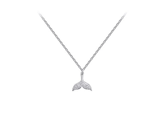 Ocean Grace Fishtail Necklace – 925 Sterling Silver
