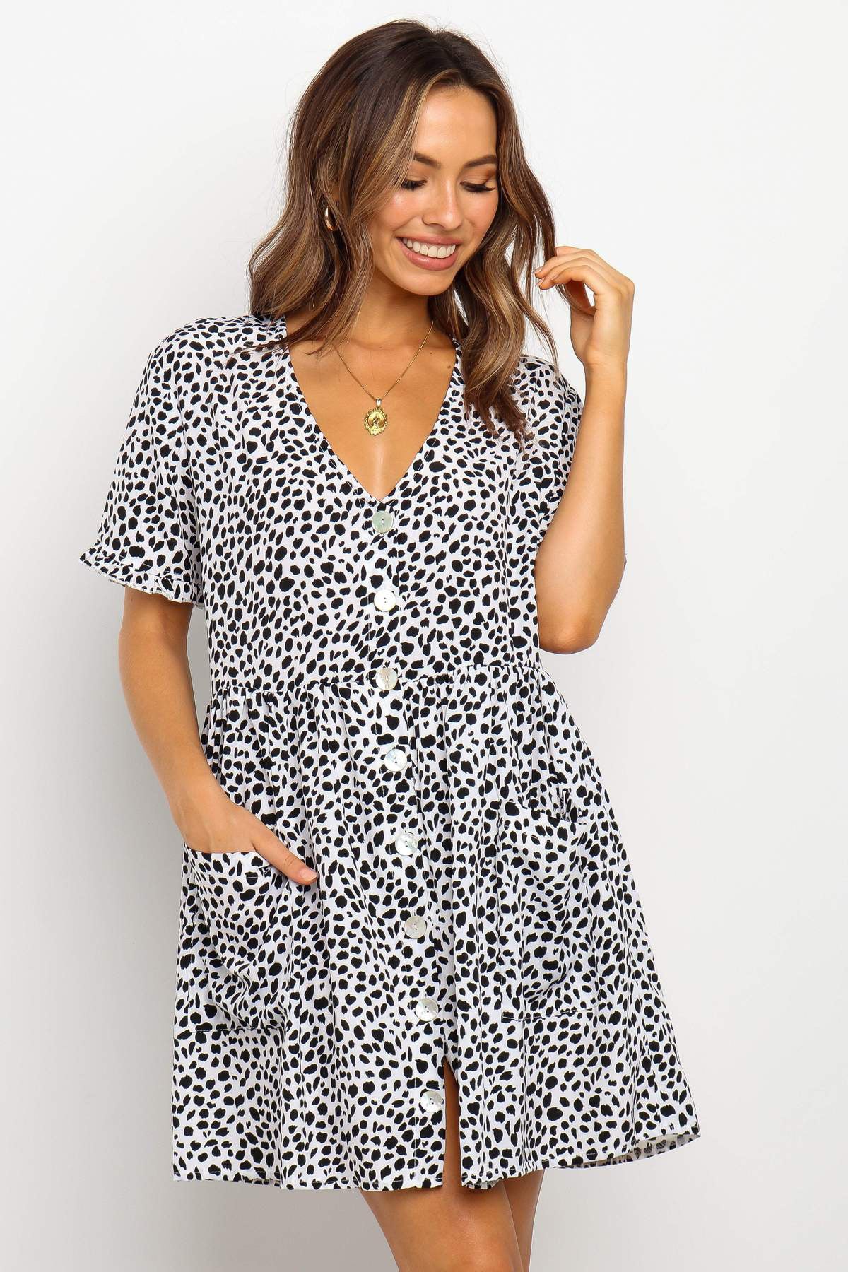 Delicate Dots – Women’s Summer Mini Dress for Effortless Style