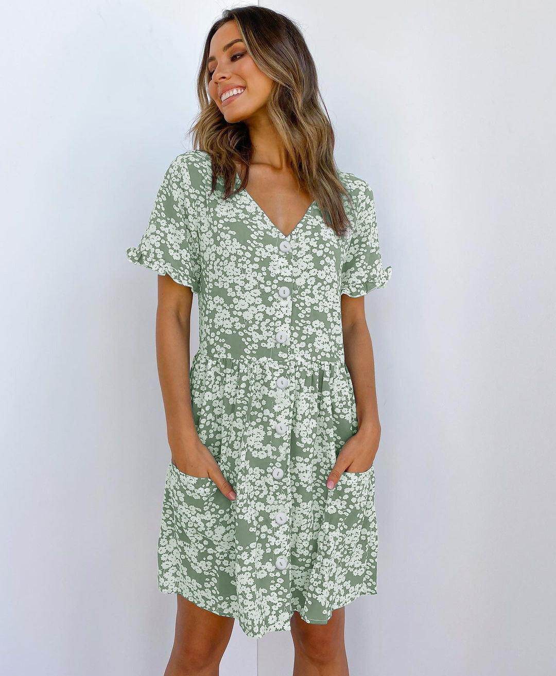 Delicate Dots – Women’s Summer Mini Dress for Effortless Style