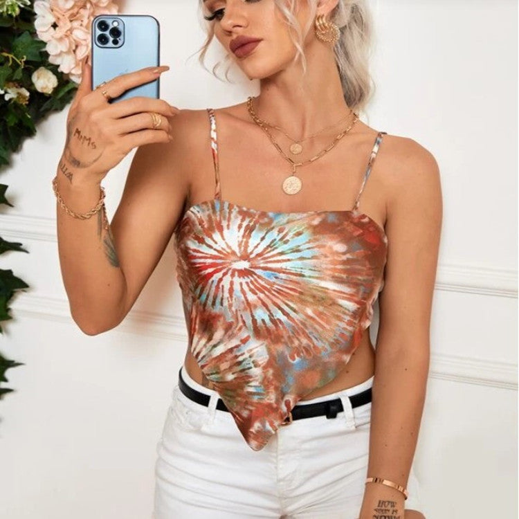 One-neck Printed Camisole Vest