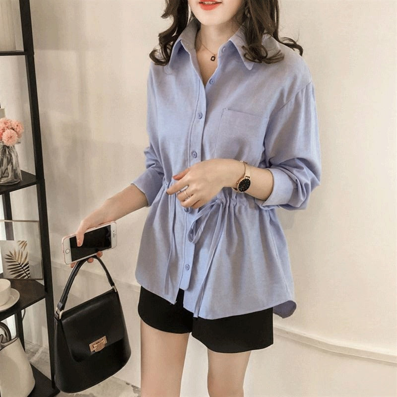 The New Waist Is Slim And Western Style Shirt For Women