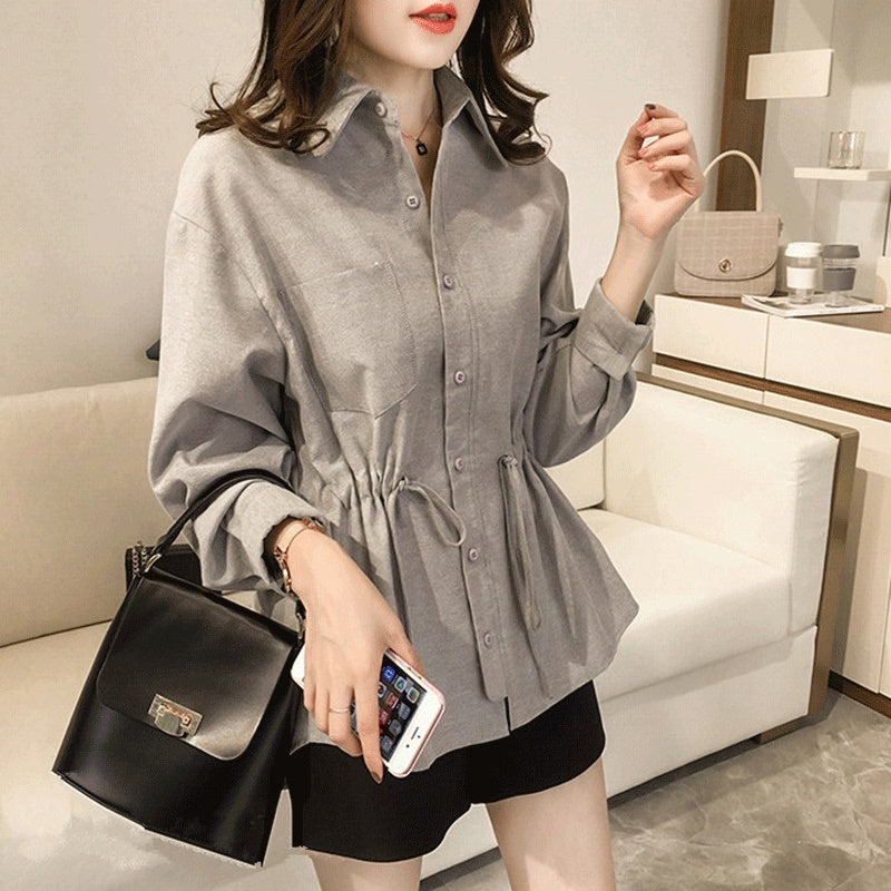 The New Waist Is Slim And Western Style Shirt For Women