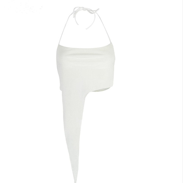 Sexy Halter Neck Strap Wrapped Chest Irregular Umbilical Small Sling