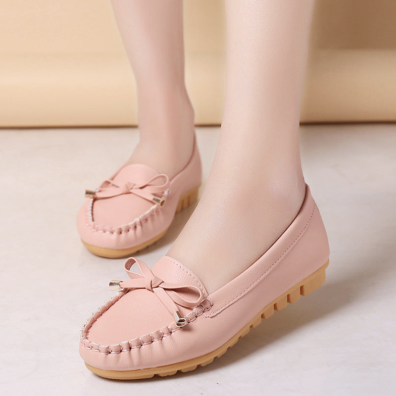 “Everyday Slip-On Chic – Soft Sole Peas Flats for Women”