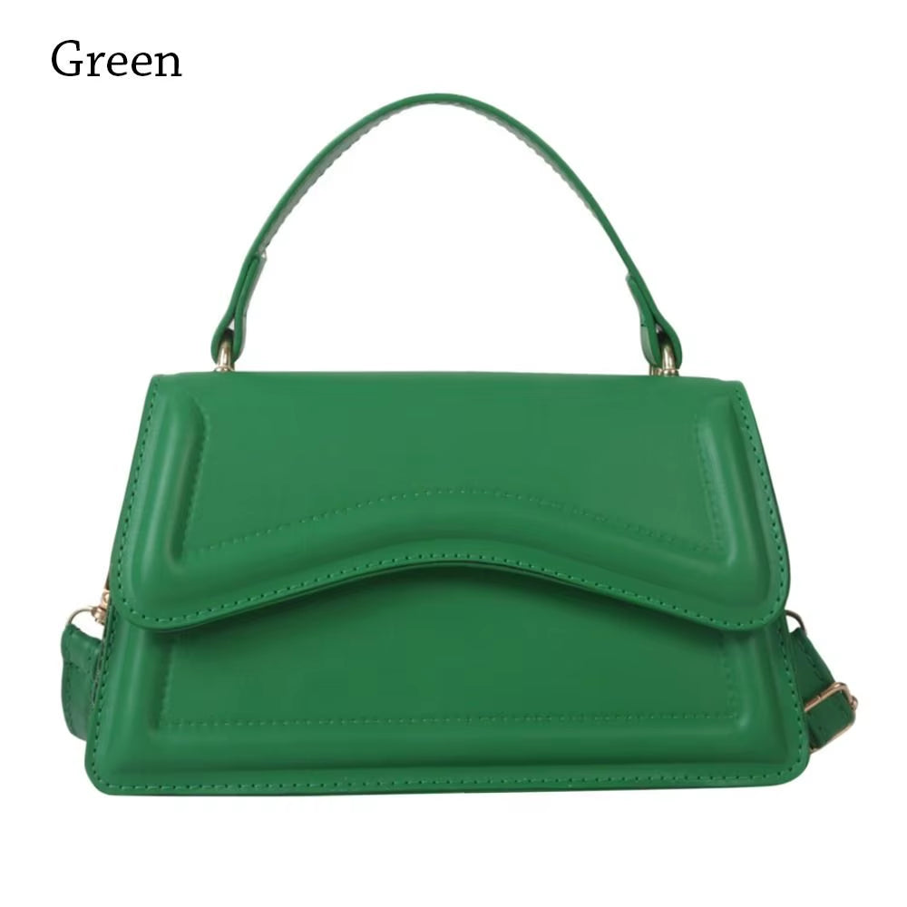 Hot Fashion Pu Leather Messenger Shoulder Bag Ladies Solid Color Handbags Leisure Stylish Crossbody Bags for Women Shoulder Bag
