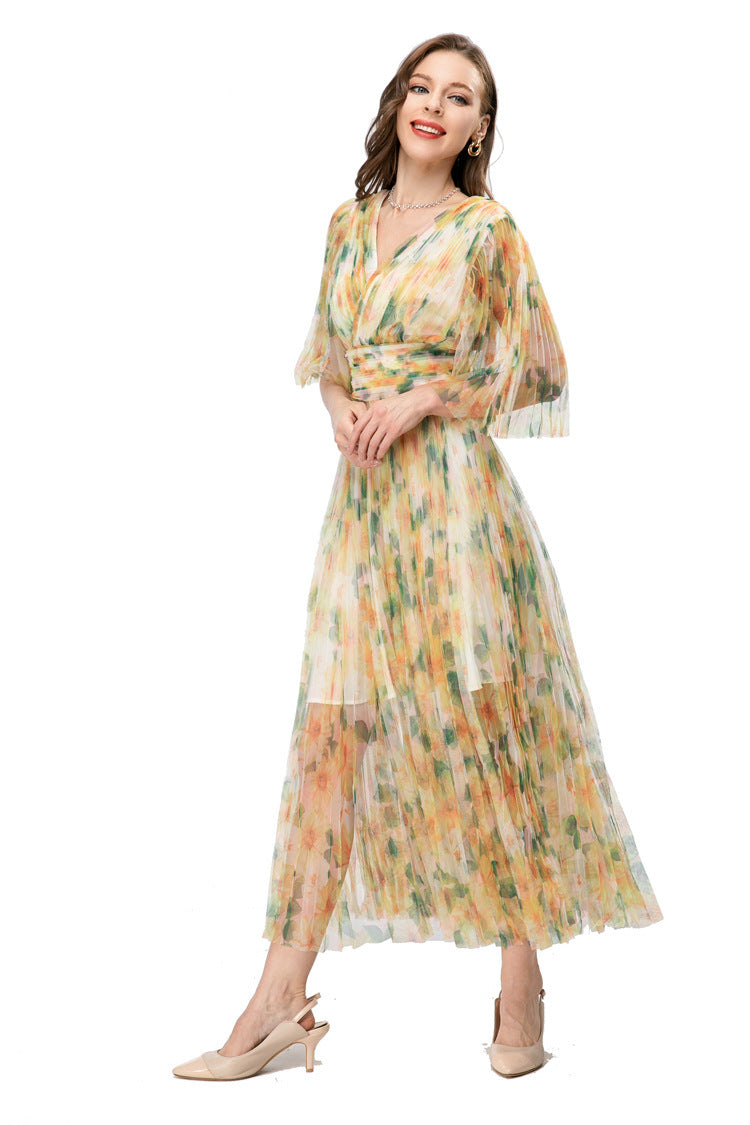 Chic Retro Printed Dresses for Women – Casual & Stylish