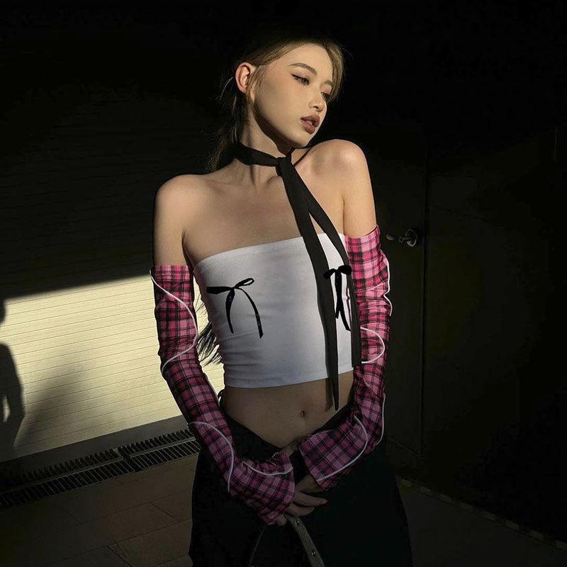 All-matching Slim Fit Bowknot Hot Girl Tube Top