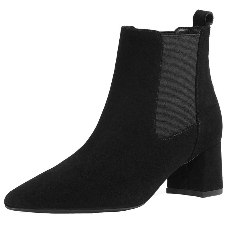 Stylish Women’s Thick-Heel Short Boots