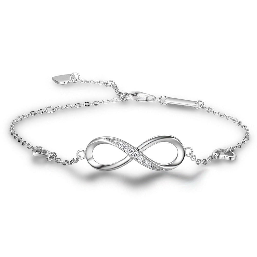Infinite Love Adjustable Silver Bracelet – Timeless 925 Sterling Silver Jewelry Gift