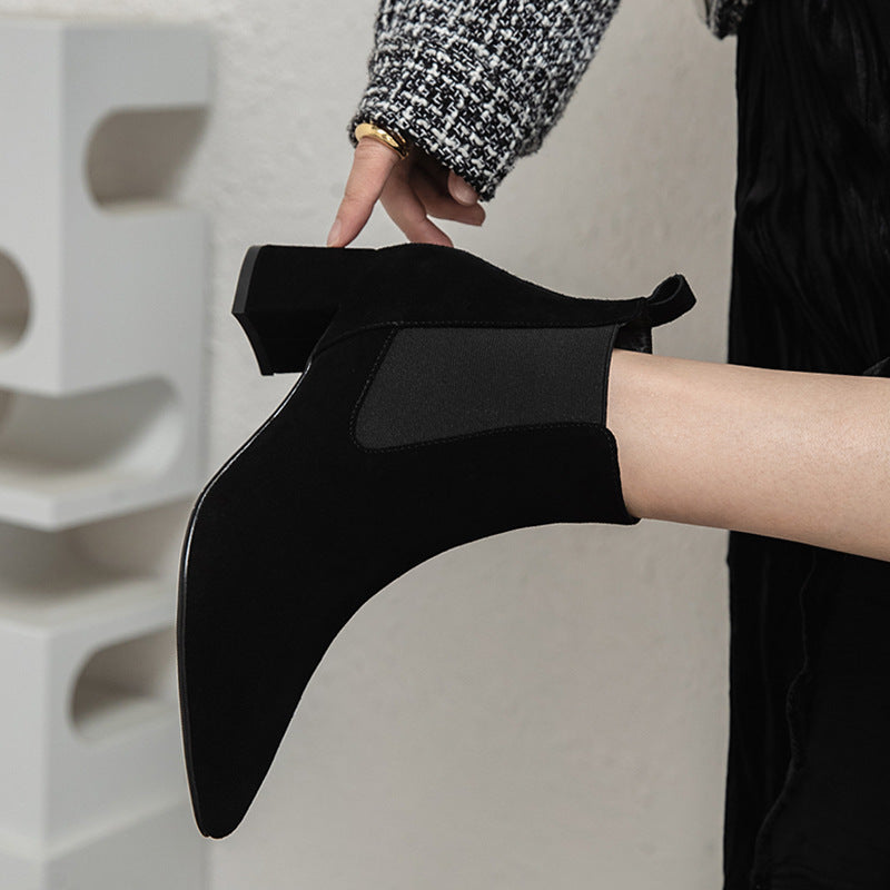 Stylish Women’s Thick-Heel Short Boots