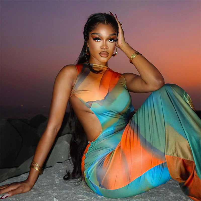 Sleeveless Backless Sheath Dress