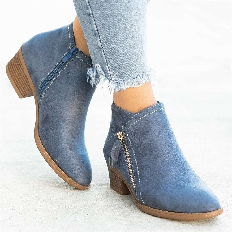 Sleek & Simple: Women’s Side Zipper Ankle Boots