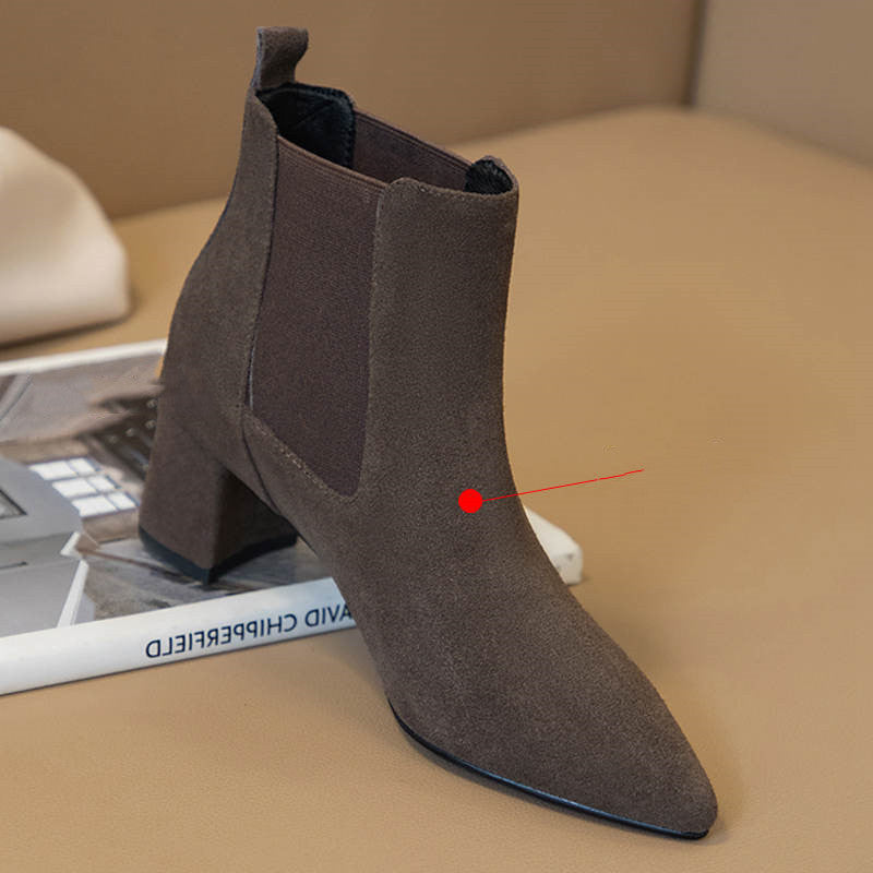 Stylish Women’s Thick-Heel Short Boots