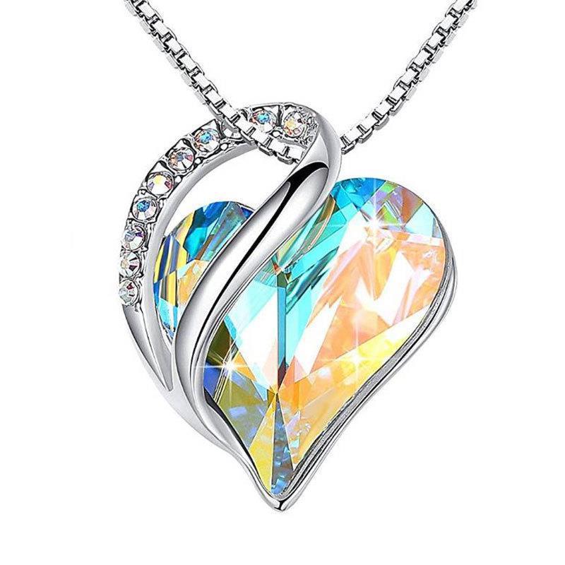 Women’s 925 Silver Heart-Shaped Clavicle Necklace
