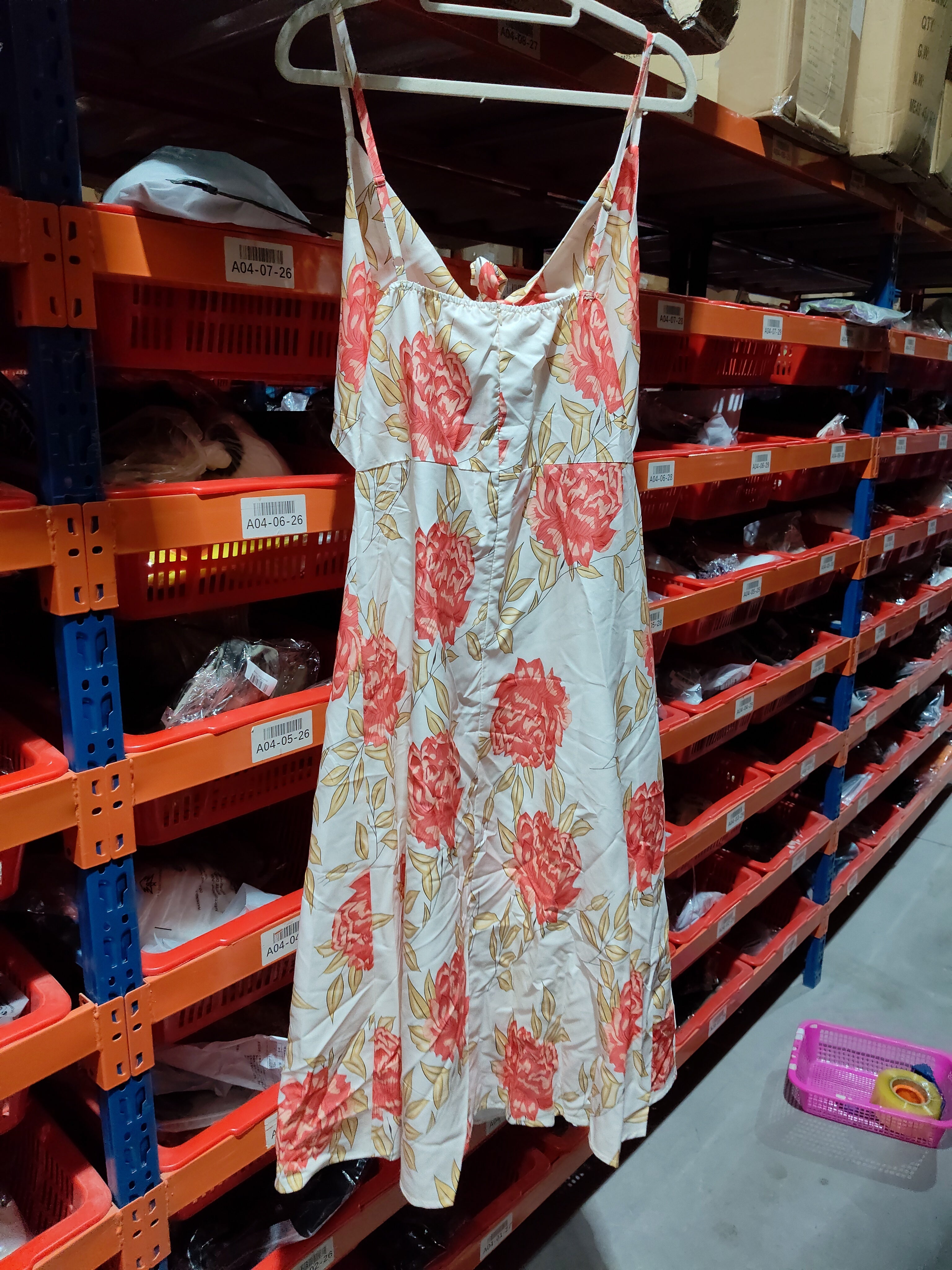 Flower Print Split Dress With Hollow Bowknot Design Ins Fashion Sleeveless Beach Dresses Summer Women's Clothing