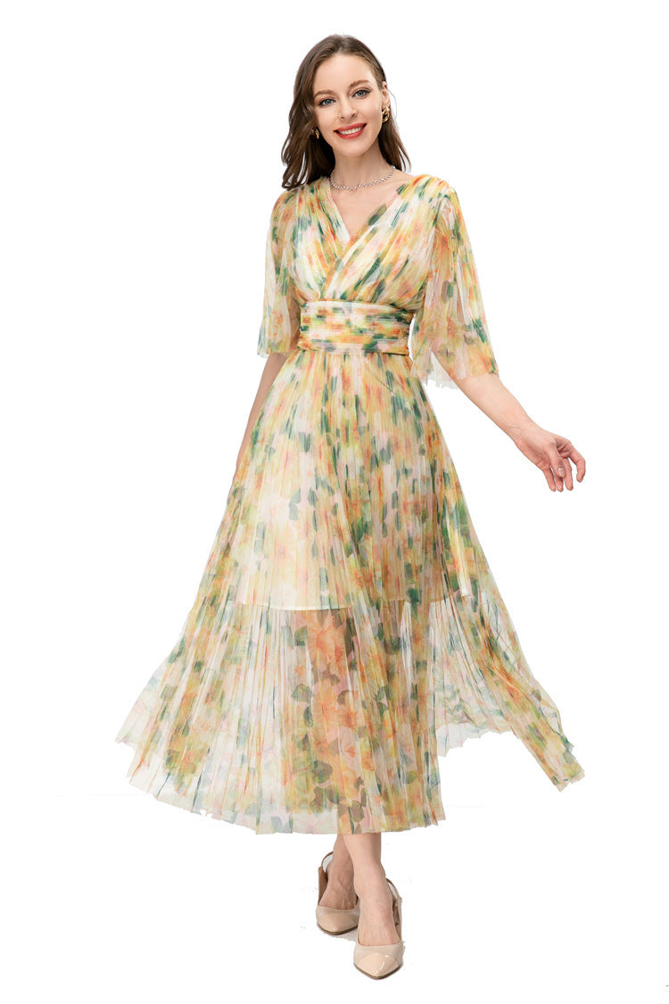 Chic Retro Printed Dresses for Women – Casual & Stylish