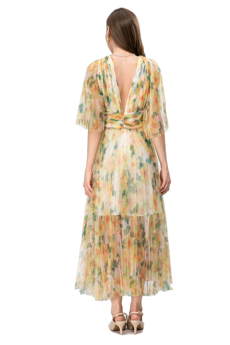 Chic Retro Printed Dresses for Women – Casual & Stylish