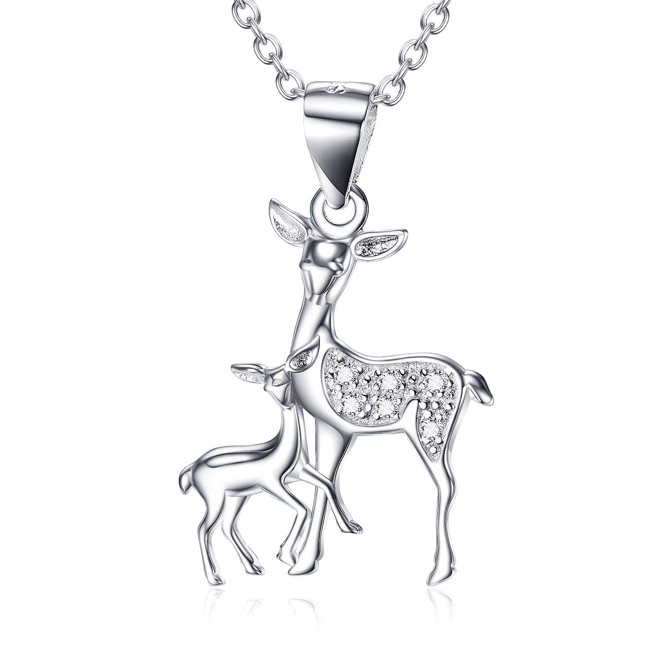 Fawn-Shaped 925 Silver Necklace