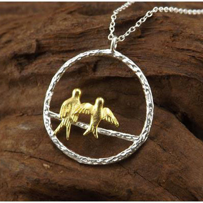 Cute Bird Pendant Necklace for Women – 925 Sterling Silver