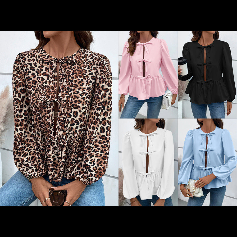 Casual Loose Buckle Shirt Top For Women