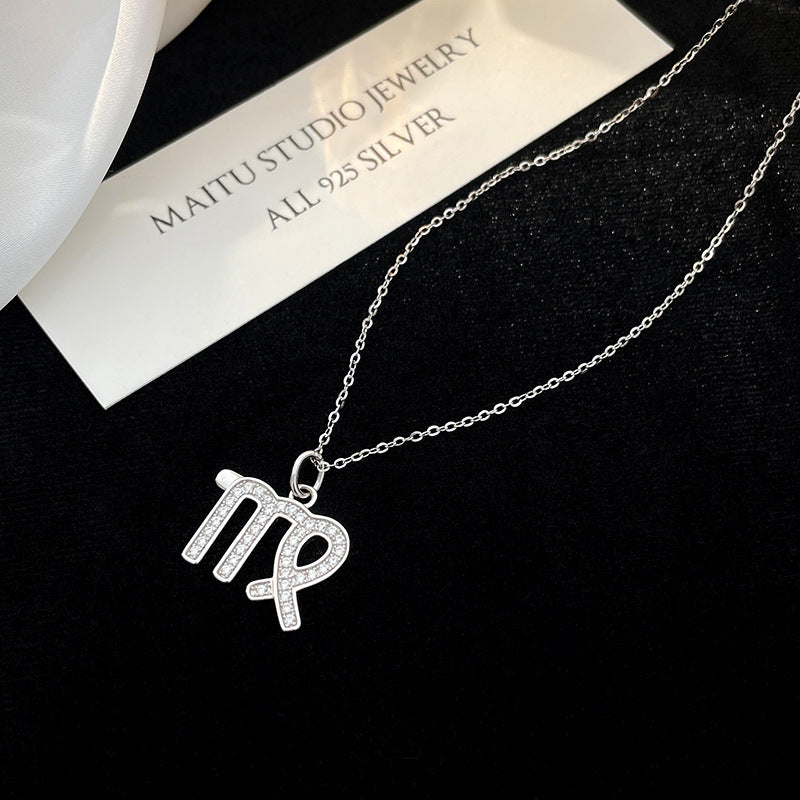Women’s Zodiac Constellation Necklace in Genuine 925 Sterling Silver