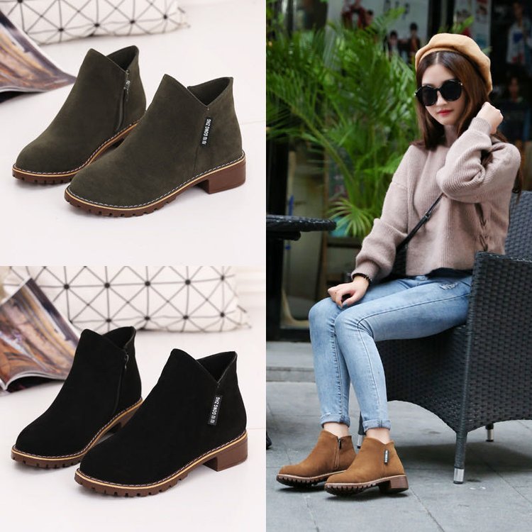 Low Square Heel Boots