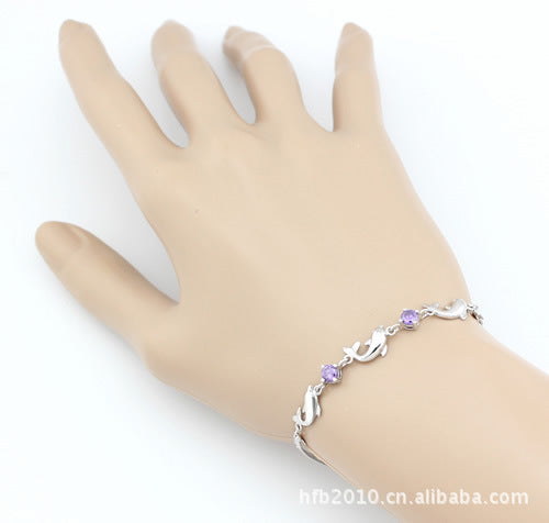 Dolphin Amethyst Bracelet