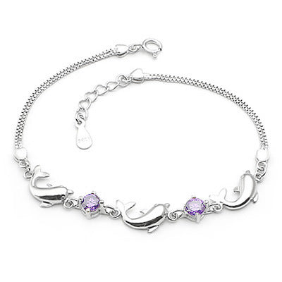 Dolphin Amethyst Bracelet
