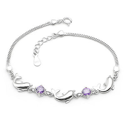 Dolphin Amethyst Bracelet