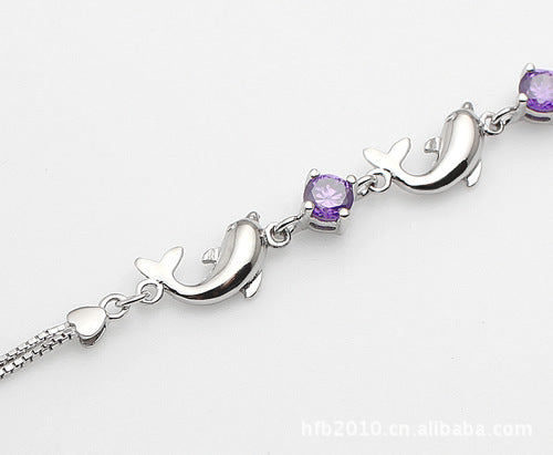 Dolphin Amethyst Bracelet