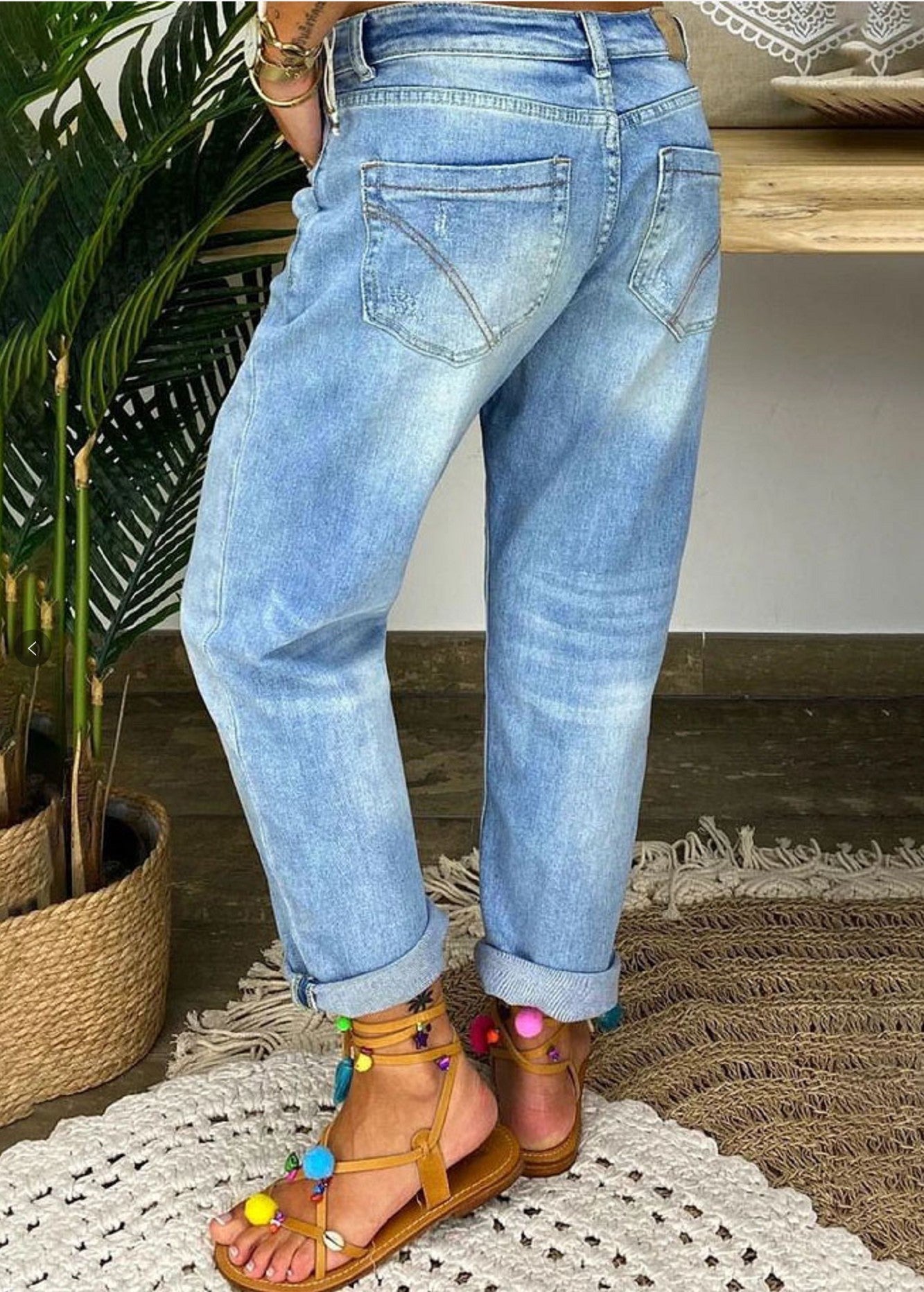 Jeans High-waisted Summer Loose Slim Straight Daddy Pants
