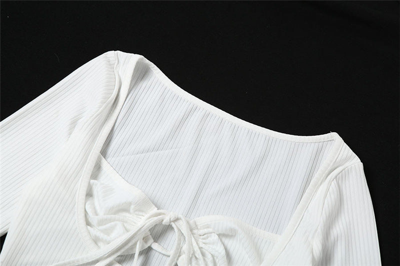 Slim Fit Tie Down Navel T Shirt