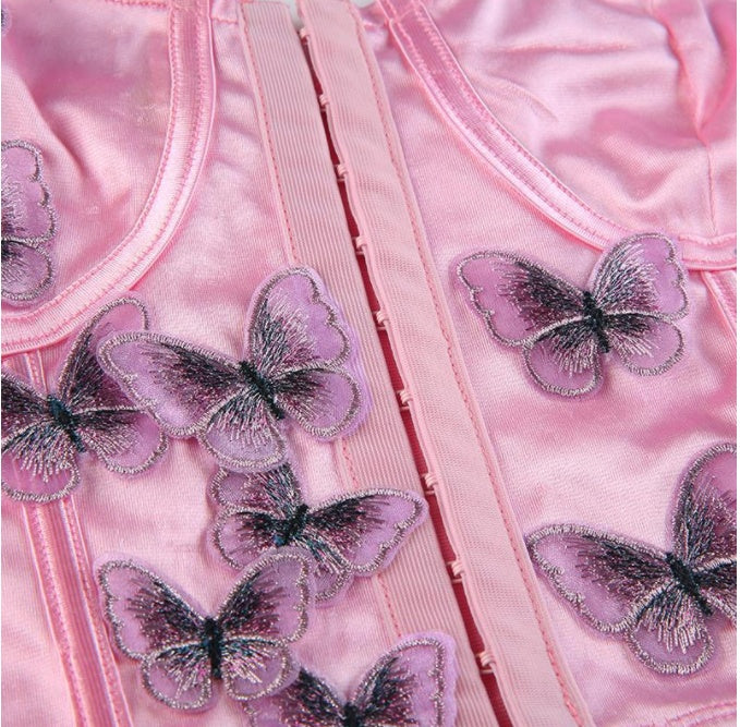 Hook Buckle Vest Butterfly Chapter Satin Chest Camisole Women