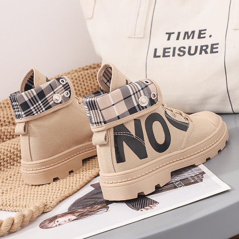 New Versatile High-Top Canvas Boots for Women