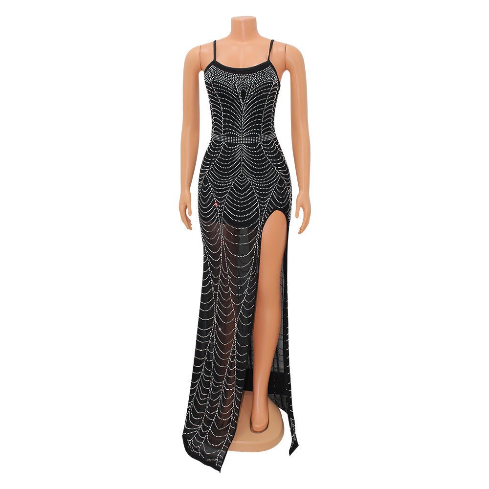 Rhinestone Sling Party Dress