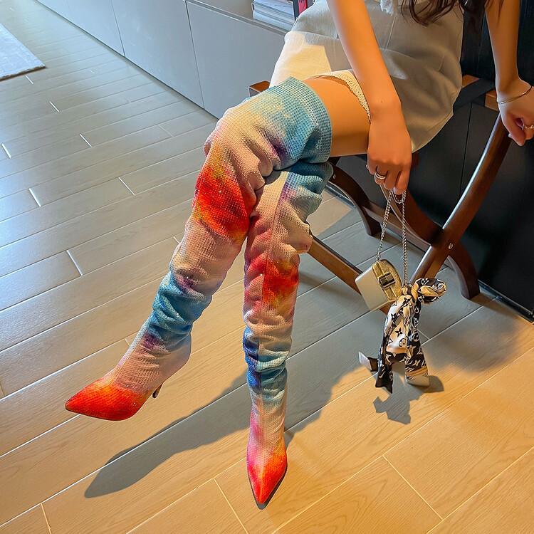 Over-the-knee Boots Elastic Boots