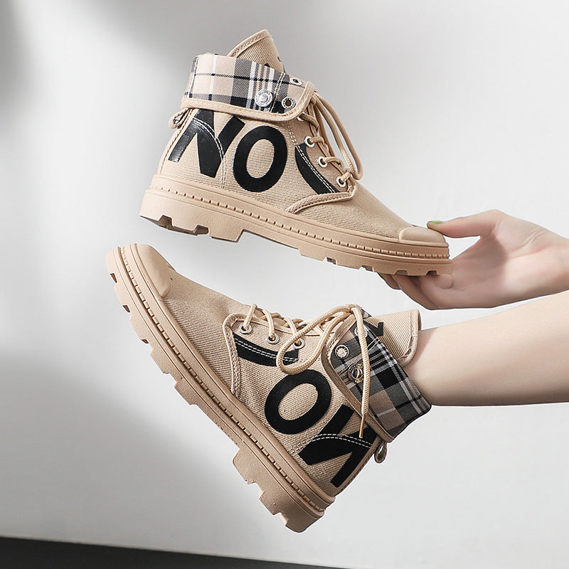 New Versatile High-Top Canvas Boots for Women
