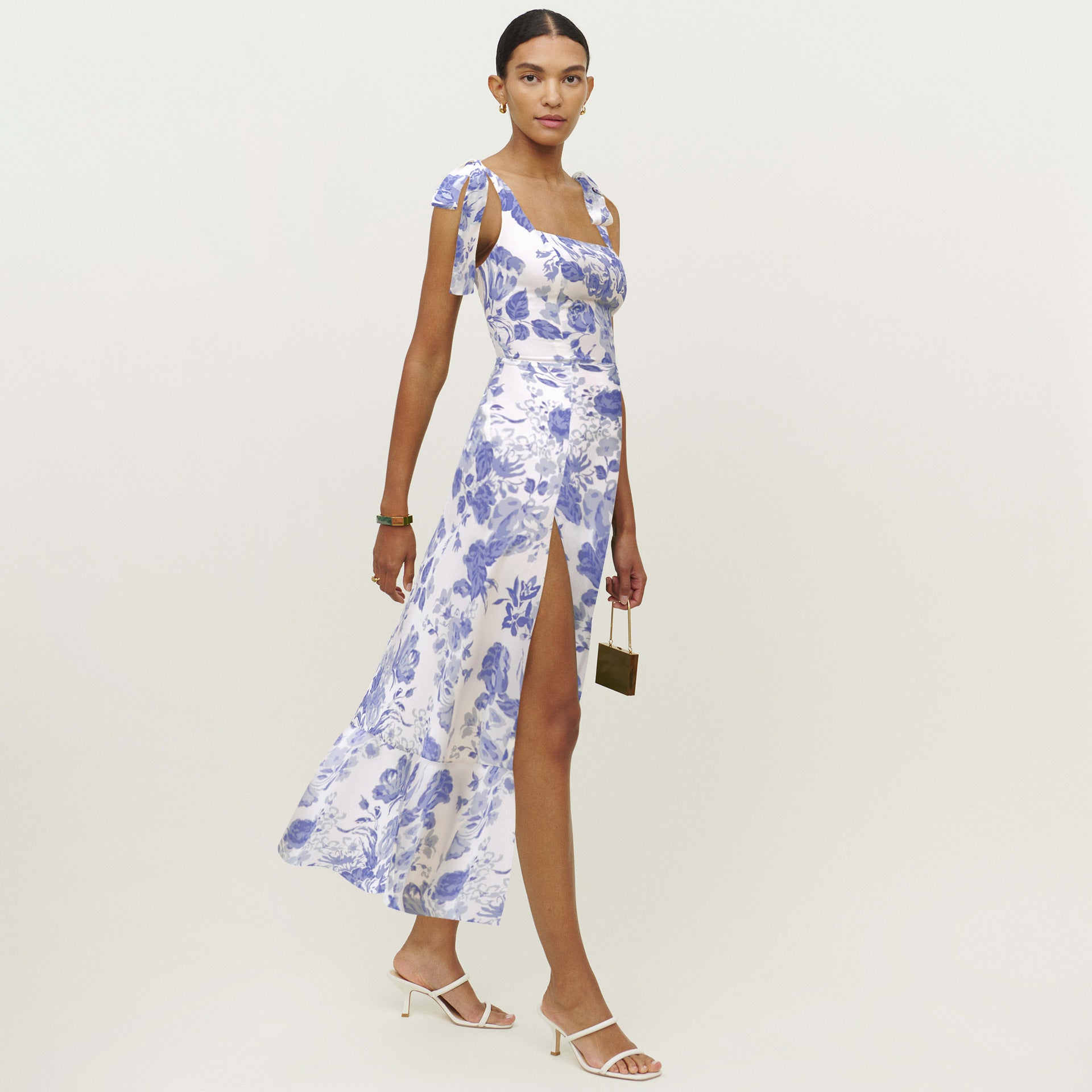 Spring And Summer New Women's Halter Straps Bustier Floral Dresses