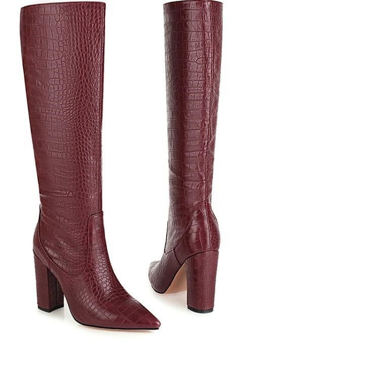Pointed Super High Heel Thick  Boots